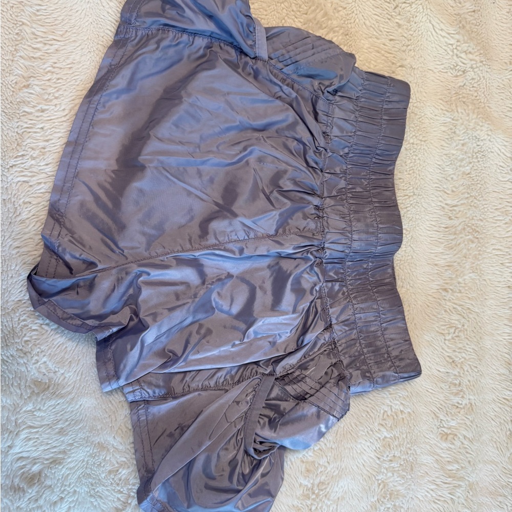 Shiny metallic free people movement shorts